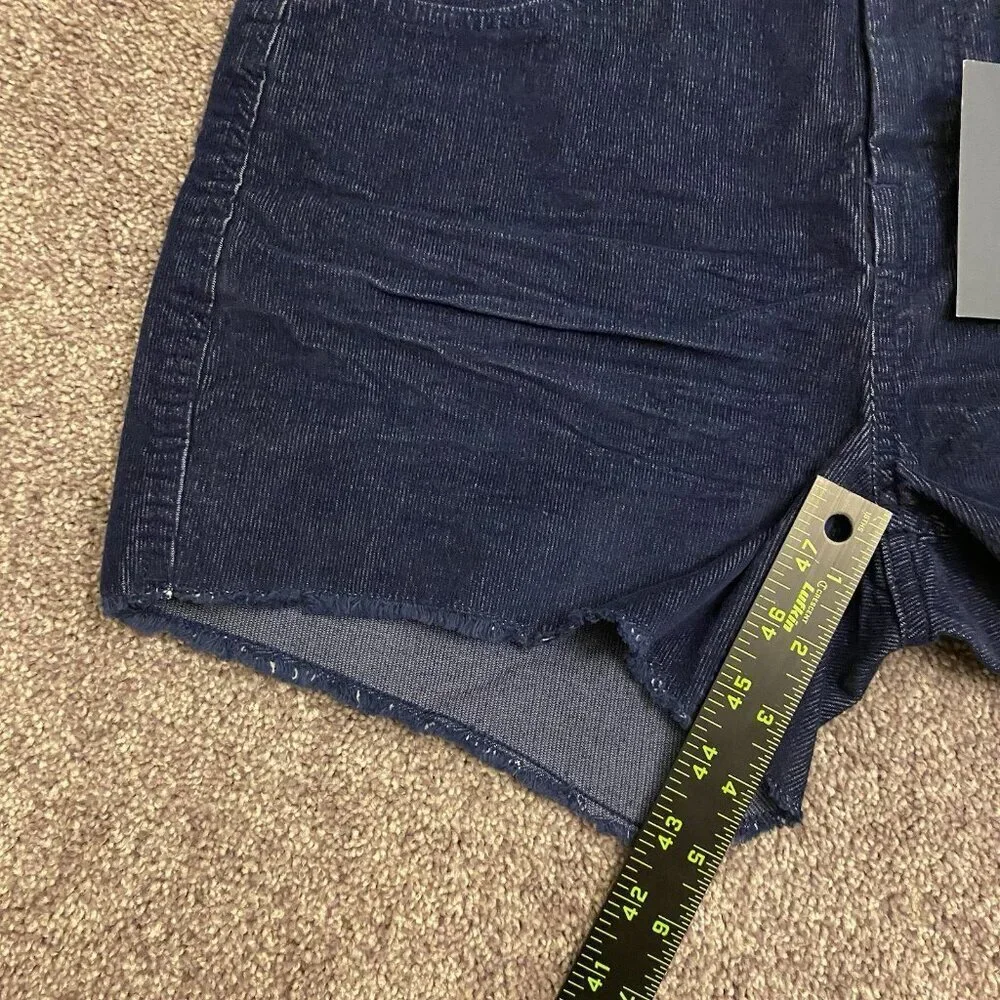 GAP Women's Corduroy Shorts 4 inch Blue Raw Edge Hem Cut Off Size 4 - NWT $49.95